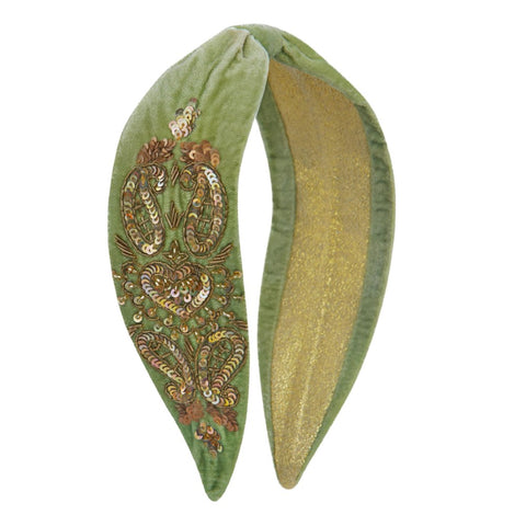 Powder UK Loveheart Sage Headband