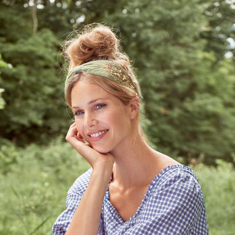 Powder UK Loveheart Sage Headband