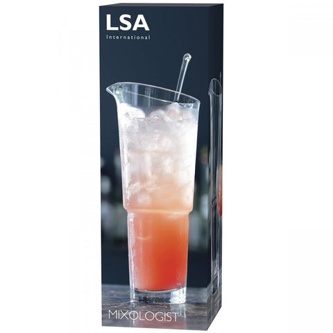 Mixologist Handmade Glass Cocktail Jug with Stirrer