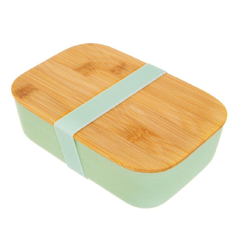 Mint Green Bamboo Lunch Box