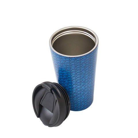 Navy Cubes Thermal Cup