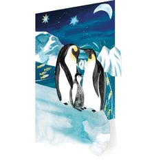 Penguin Trio Lasercut Card
