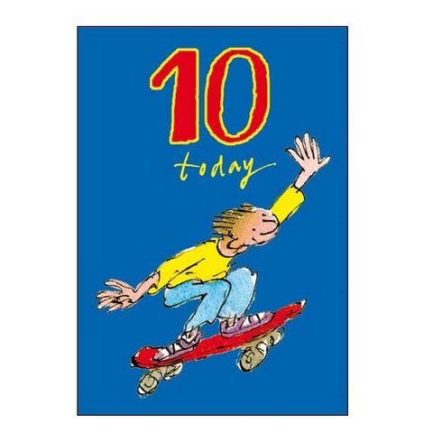 10th Birthday Card Skateboard