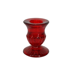 Red Glass Candlestick