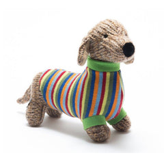 Knitted Sausage Dog Toy