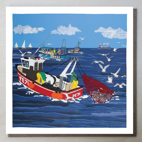 Seagulls Fishing Boat