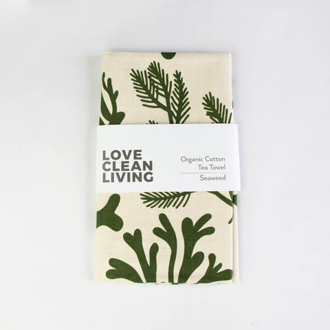 Seaweed Tea Towel Olive