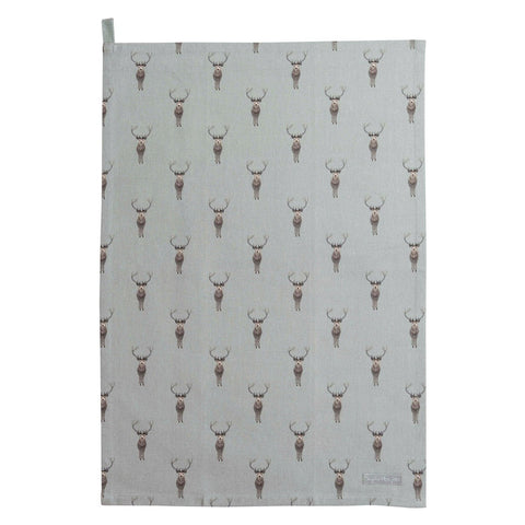 Sophie Allport Highland Stag Tea Towel, Kitchen Textiles