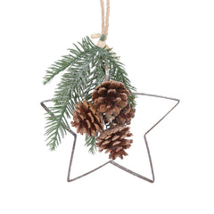 Metal Star With Fir And Cone