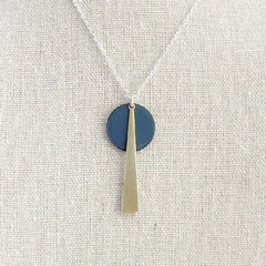 Steel Grey Geometric Necklace