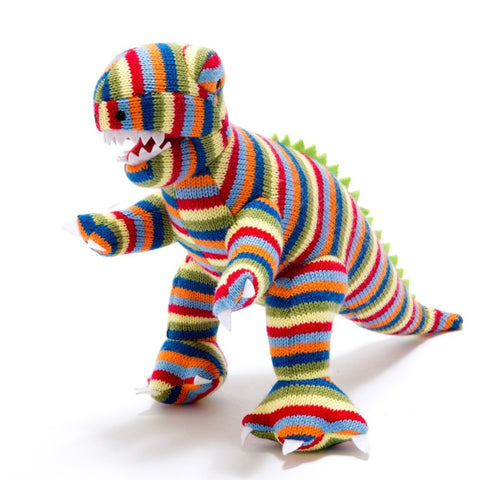 Knitted Rainbow T Rex