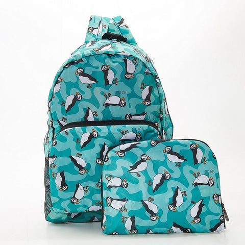 Teal Puffin Backpack