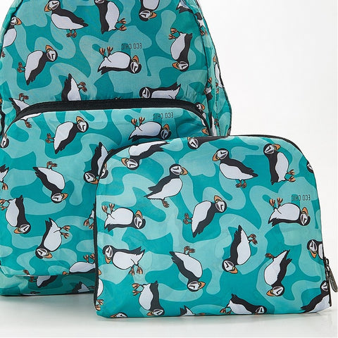 Teal Puffin Backpack