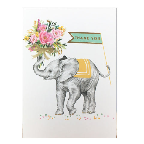 Thank You Elephant Bouquet Card