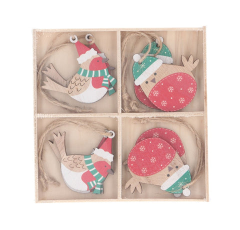 Wooden Robin Decorations (8)